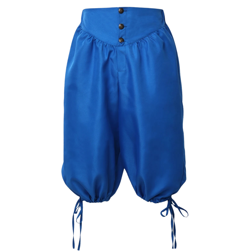 Renporium's blue Pirate Breeches, pirate pants for Renaissance fairs and cosplay.