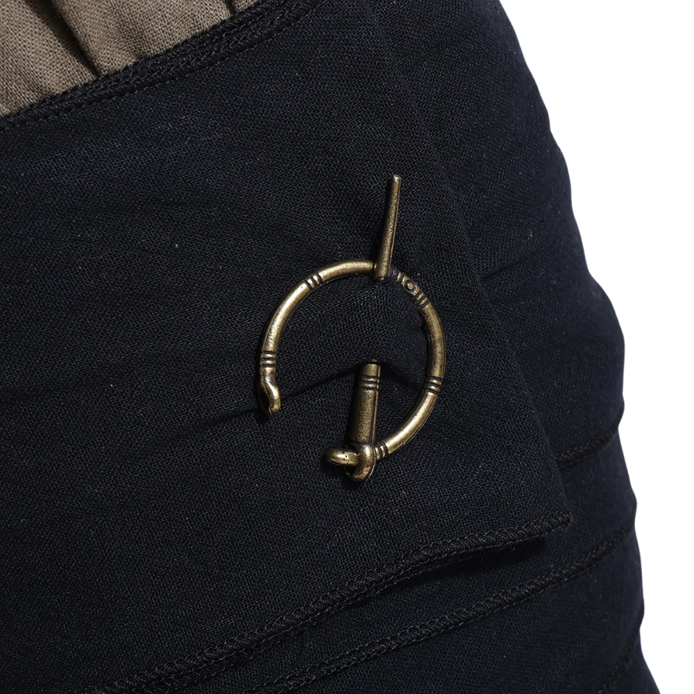 Renporium's Viking Leg Wraps include bronze-style pins. These leg wraps pair effortlessly with any medieval trousers to give your Viking look at any Renaissance Fair the perfect touch.
