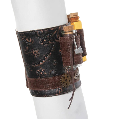 Three vial holster for belt, perfect as a renaissance fair accessory